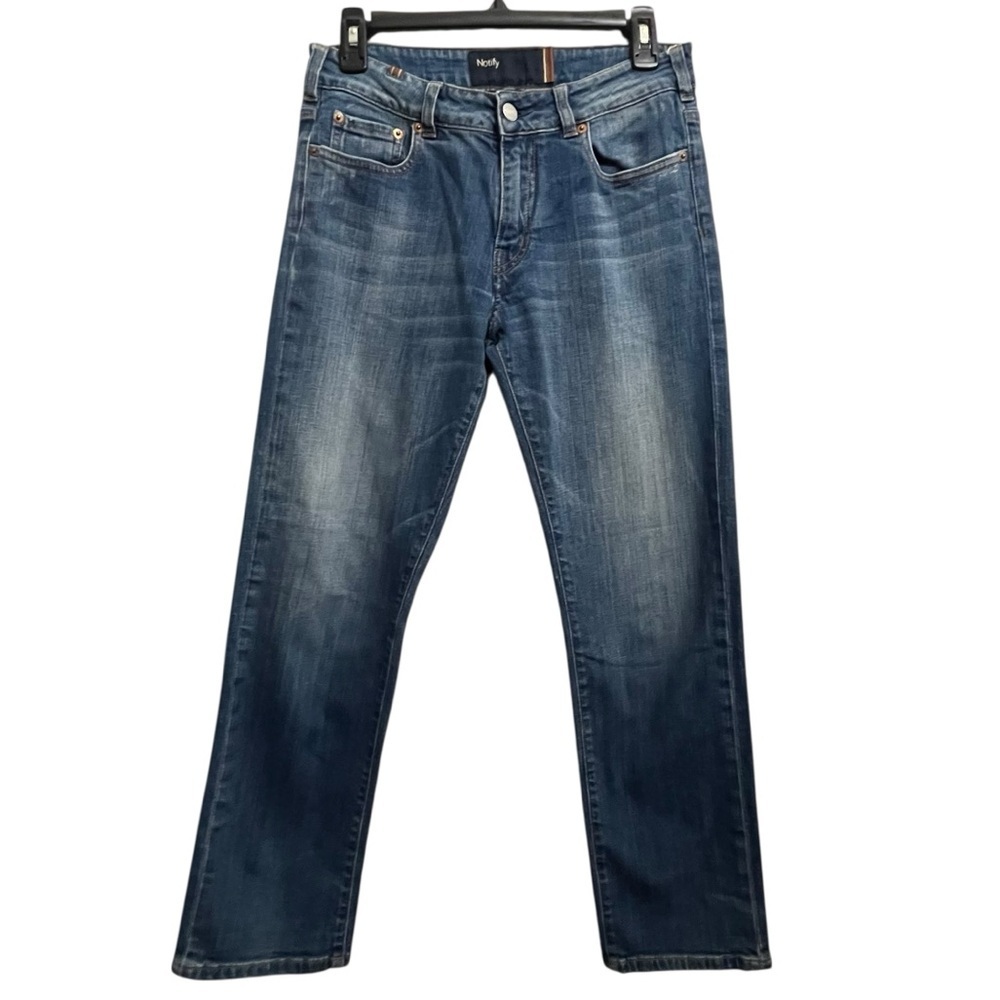 Notify Straight Leg Premium Designer Tailored Denim Blue Jeans SZ 27